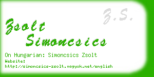 zsolt simoncsics business card